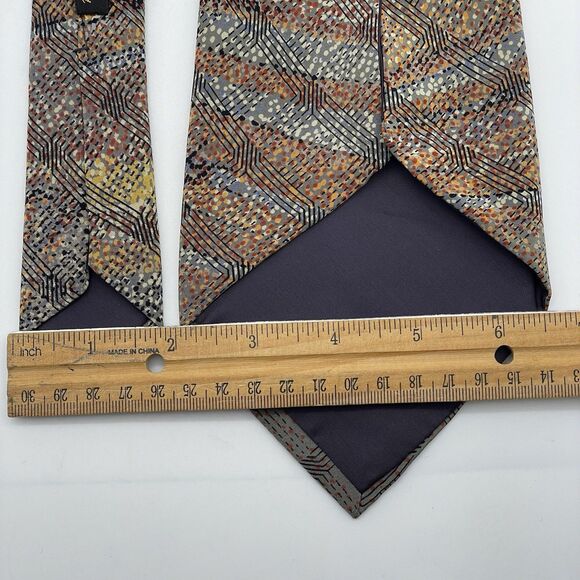 The Nature Conservancy /Martini Art Silk Neckties Lot of 3 Salmon Camel Art Deco - Picture 14 of 16